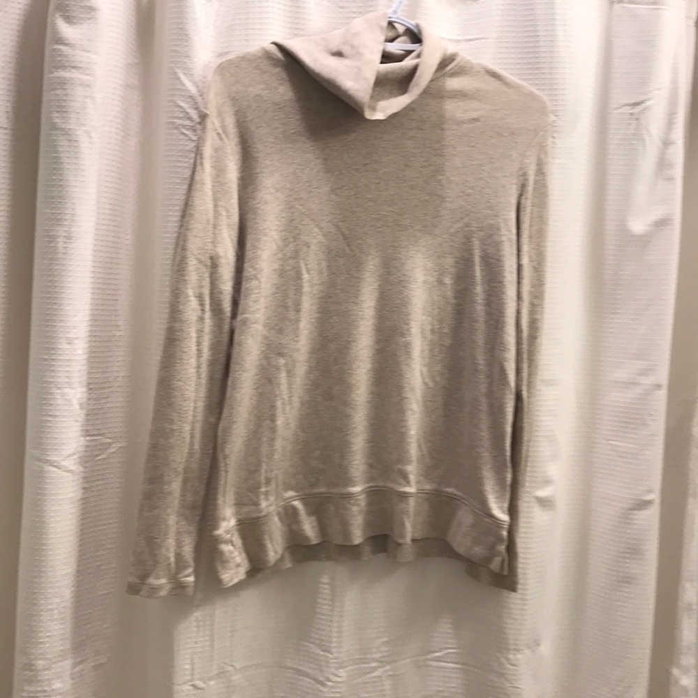 EUC! J.Jill Mock Turtleneck. Heathered Beige/Small
